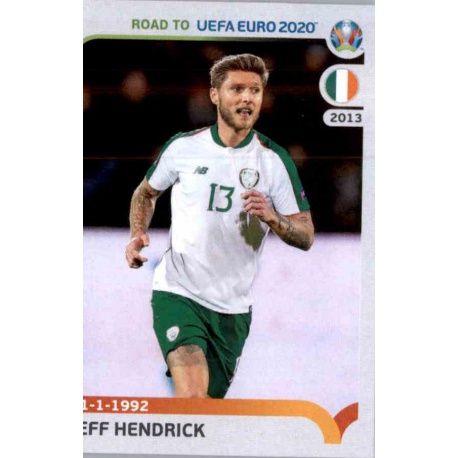 Jeff Hendrick Republic of Ireland 252 Panini Road to UEFA EURO 2020 Sticker Collection