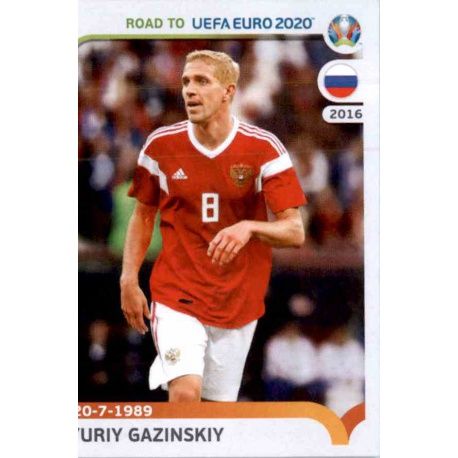 Yuriy Gazinskiy Russia 285 Panini Road to UEFA EURO 2020 Sticker Collection