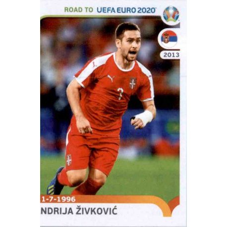 Andrija Živković Serbia 314 Panini Road to UEFA EURO 2020 Sticker Collection