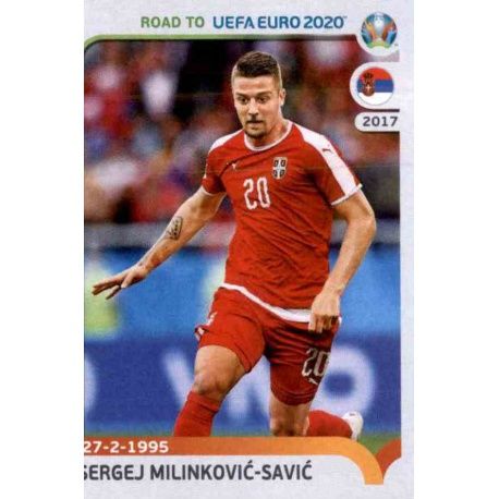Sergej Milinković-Savić Serbia 318 Panini Road to UEFA EURO 2020 Sticker Collection