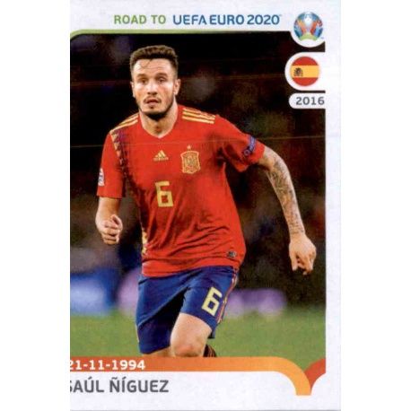 Saúl Ñíguez Spain 363 Panini Road to UEFA EURO 2020 Sticker Collection