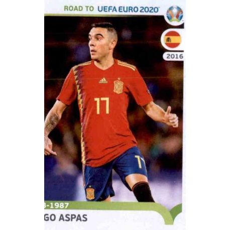 Iago Aspas Spain 368 Panini Road to UEFA EURO 2020 Sticker Collection