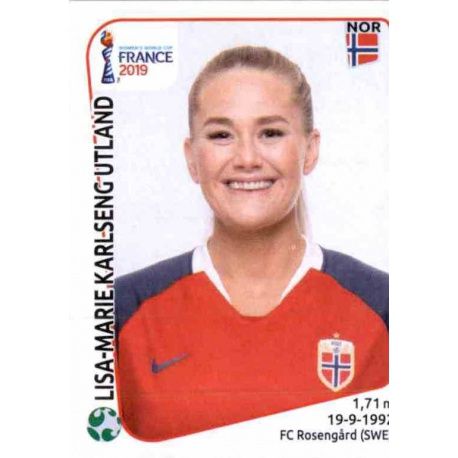 Lisa Karlseng Utland Norway 80 Panini Fifa Women's World Cup France 2019 