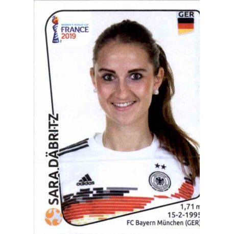 Sara Däbritz Germany 110 Panini Fifa Women's World Cup France 2019 