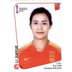 Li Jiayue China 123 Panini Fifa Women's World Cup France 2019 