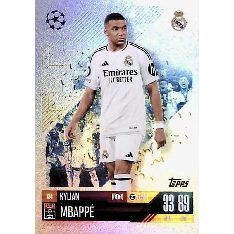 Sale Cards Kylian Mbappé Real Madrid Match Attax 24/25 Topps