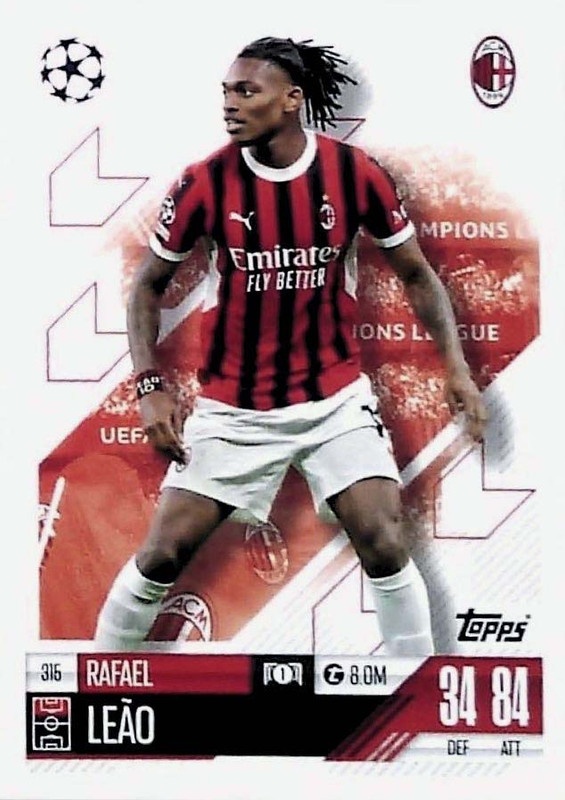 Sale Cards Rafael Leão AC Milan Topps Match Attax 2024 25