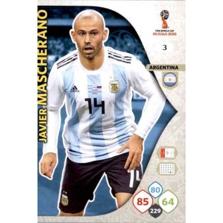 Javier Mascherano Argentina 3 Adrenalyn XL Russia 2018 