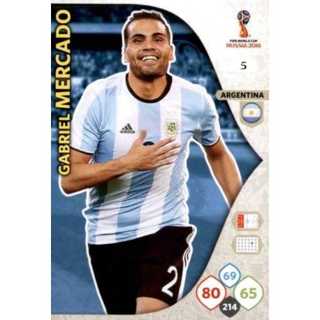 Gabriel Mercado Argentina 5 Adrenalyn XL Russia 2018 