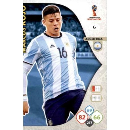 Marcos Rojo Argentina 6 Adrenalyn XL Russia 2018 