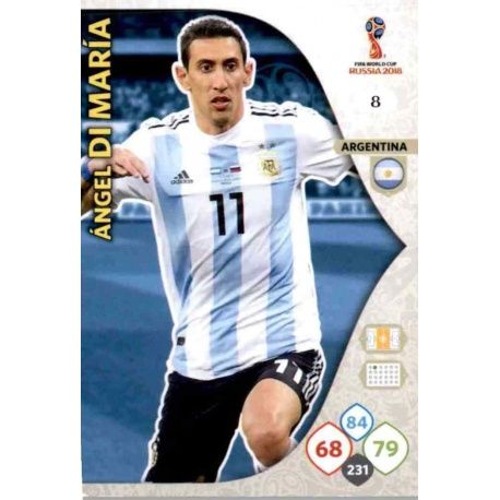 Ángel Di Maria Argentina 8 Adrenalyn XL Russia 2018 