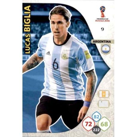 Lucas Biglia Argentina 9 Adrenalyn XL Russia 2018 