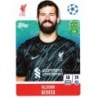 Cromo de Alisson Becker Liverpool Topps Champions Stickers 24/25