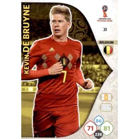 Kevin De Bruyne Bélgica 31 Adrenalyn XL Russia 2018 