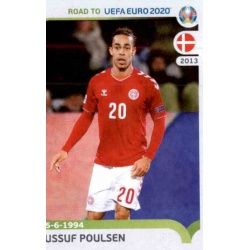 Yussuf Poulsen Denmark 78 Panini Road to UEFA EURO 2020 Sticker Collection