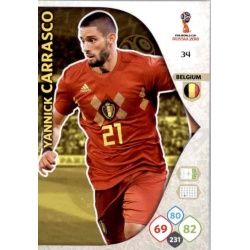 Yannick Carrasco Bélgica 34 Adrenalyn XL Russia 2018 