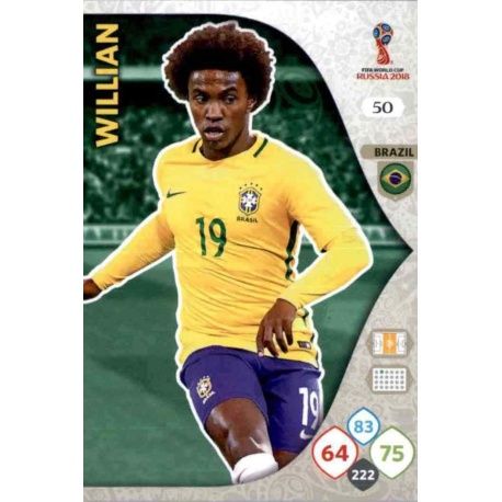 Willian Brasil 50 Adrenalyn XL Russia 2018 