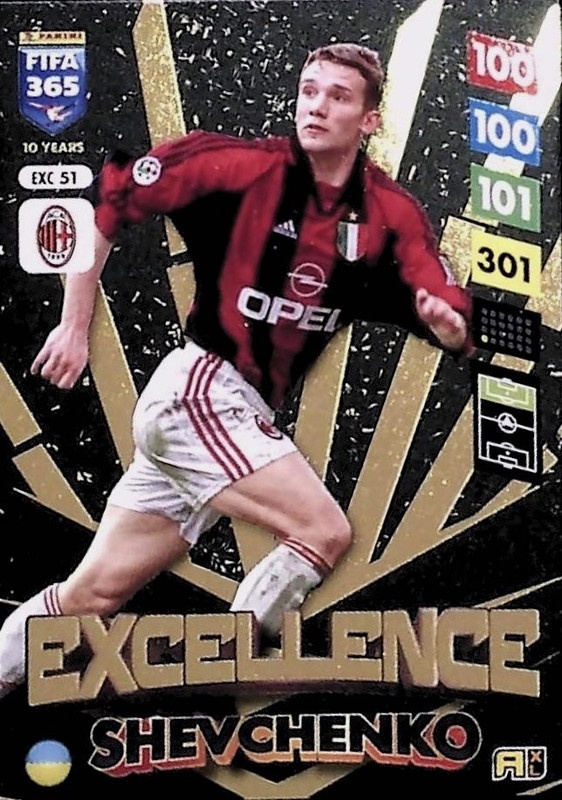 ANDREI CHEVTCHENKO, MILAN AC , RARE FOOTBALL ROOKIE CARD KOP