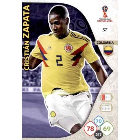 Cristian Zapata Colombia 57 Adrenalyn XL World Cup 2018 