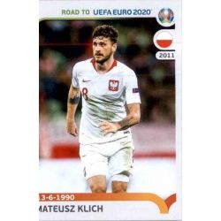 Mateusz Klich Poland 223 Panini Road to UEFA EURO 2020 Sticker Collection