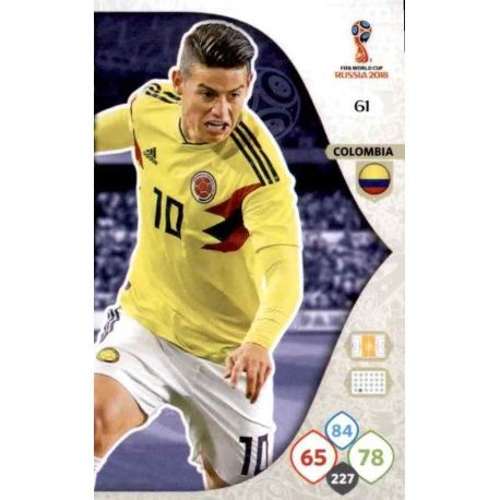 James Rodríguez Colombia 61 Adrenalyn XL Russia 2018 