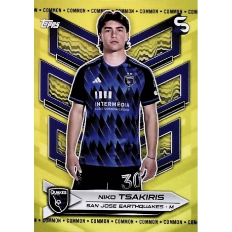 Niko Tsakiris Yellow Common San Jose Earthquakes 63