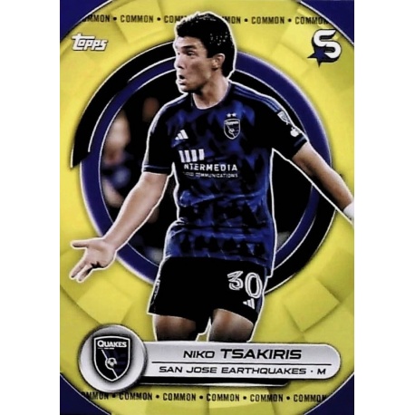 Niko Tsakiris Image Variation Yellow Common San Jose Earthquakes 63b
