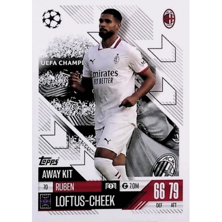 Ruben Loftur-Cheek Away Kit AC Milan 70