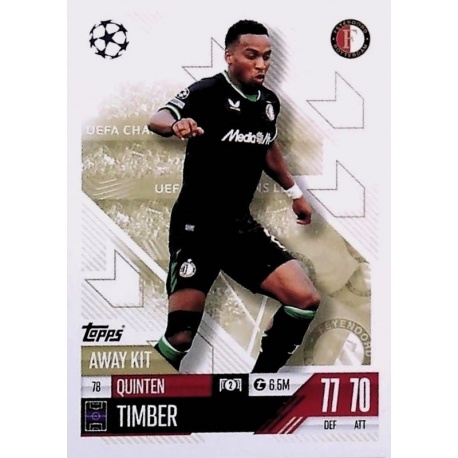 Quinten Timber Away Kit Feyenoord 78