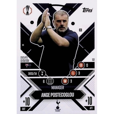 Ange Postecoglou Manager Career Tottenham Hotspur 112
