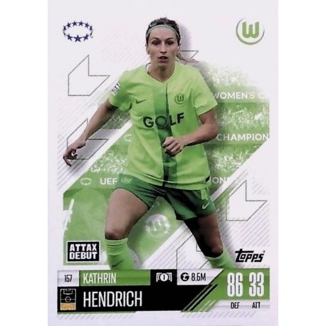 Kathrin Hendrich UWCL Cards VfL Wolfsburg 157