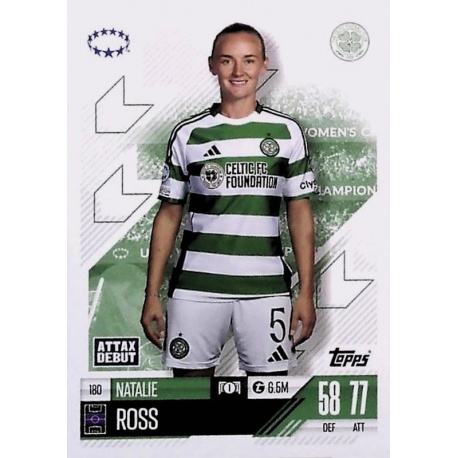 Natalie Ross UWCL Cards Celtic FC 180