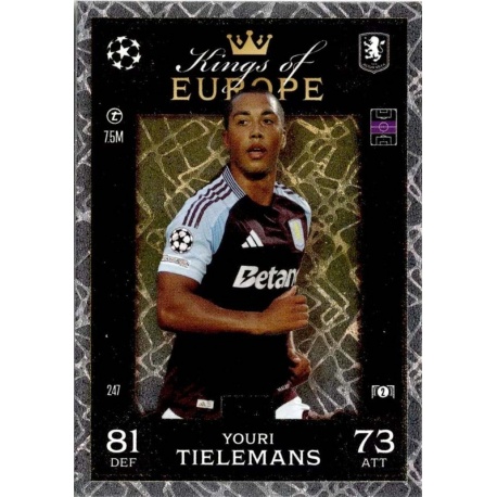 Youri Tielemans Kings of Europe Aston Villa 247