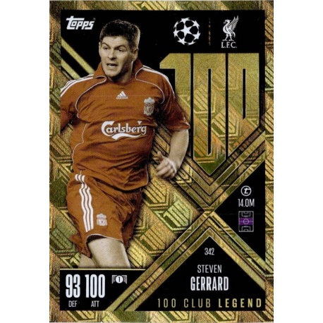 Steven Gerrard 100 Club Legend Liverpool 342