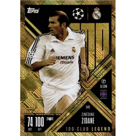 Zinedine Zidane 100 Club Legend Real Madrid 343