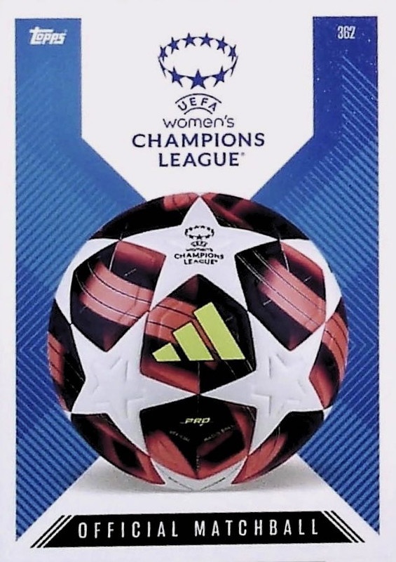 Sale Cards UEFA Women's Champions League 2025 Official Matchball Match  Attax Extra 24/25