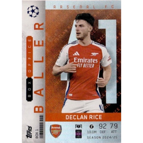 Declan Rice Box Office Ballers Limited Edition Arsenal BOX 1