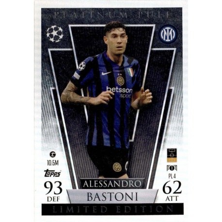 Alessandro Bastoni Platinum Pull Limited Edition Inter Milan PL 4