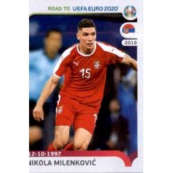 Nikola Milenković Serbia 309 Panini Road to UEFA EURO 2020 Sticker Collection
