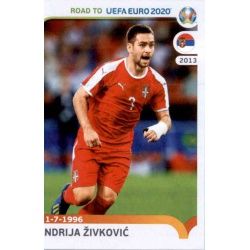 Andrija Živković Serbia 314 Panini Road to UEFA EURO 2020 Sticker Collection