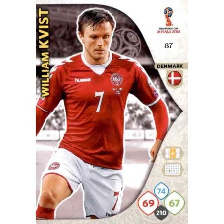 William Kvist Dinamarca 87 Adrenalyn XL Russia 2018 