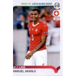 Manuel Akanji Switzerland 394 Panini Road to UEFA EURO 2020 Sticker Collection