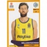 Soccer Sticker William Rayman Maccabi Tel Aviv Panini Euroleague 2024-25