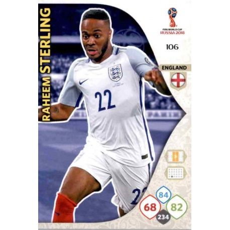 Raheem Sterling Inglaterra 106 Adrenalyn XL Russia 2018 