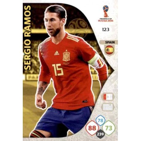 Sergio Ramos España 123 Adrenalyn XL World Cup 2018 