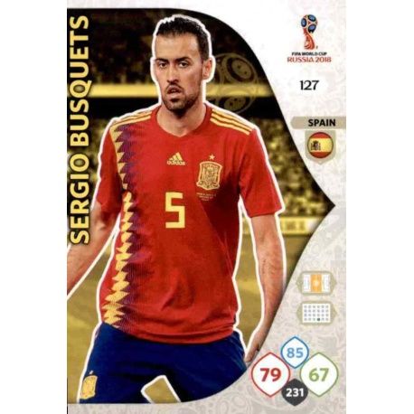 Sergio Busquets España 127 Adrenalyn XL World Cup 2018 