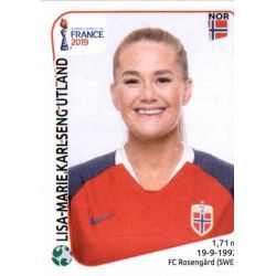 Lisa Karlseng Utland Norway 80 Panini Fifa Women's World Cup France 2019 