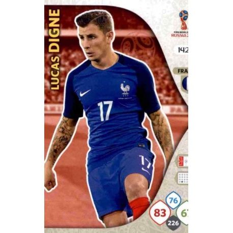 Lucas Digne Francia 142 Adrenalyn XL Russia 2018 