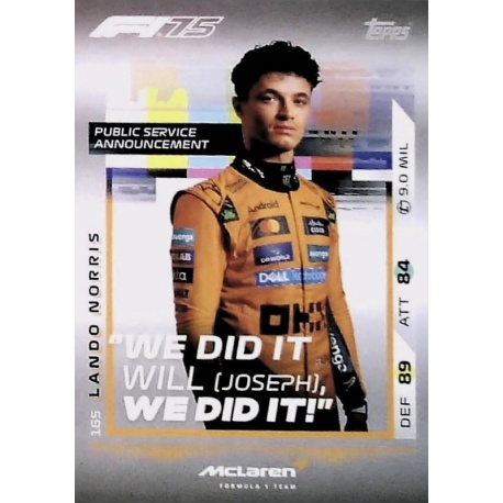 Lando Norris PSA 165