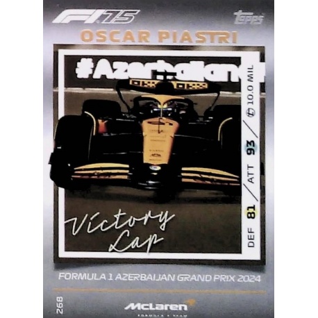 Oscar Piastri Victory Lap 2024 F1 Race winners 268